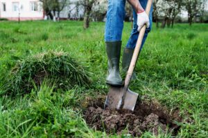 Digging-a-hole-outside