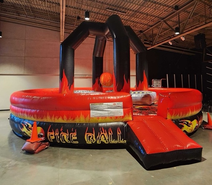 fire ball inflatable interactive rental michigan