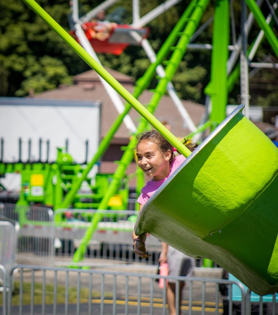 Kids riding mind winder carnival ride rental michigan